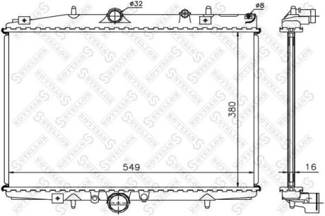 Радиатор охлаждения двигателя STELLOX 10-25173-SX