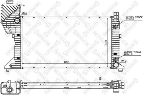 Радиатор охлаждения двигателя STELLOX 10-25260-SX