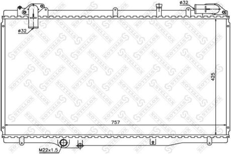 Радиатор охлаждения двигателя STELLOX 10-25274-SX
