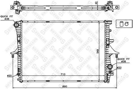 Радиатор охлаждения двигателя STELLOX 10-25445-SX