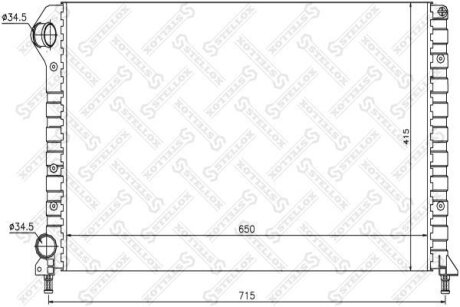 Радиатор охлаждения двигателя STELLOX 10-25477-SX