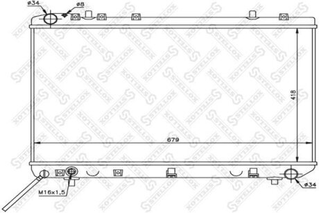 Радиатор охлаждения двигателя STELLOX 10-25689-SX