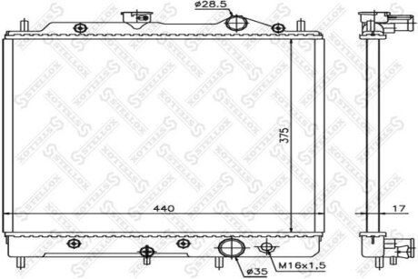 Радиатор охлаждения двигателя STELLOX 10-25941-SX