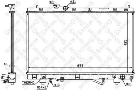 Радиатор охлаждения двигателя STELLOX 10-26385-SX