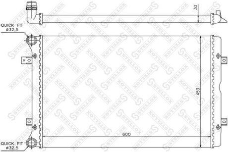 Радиатор охлаждения двигателя STELLOX 10-26403-SX