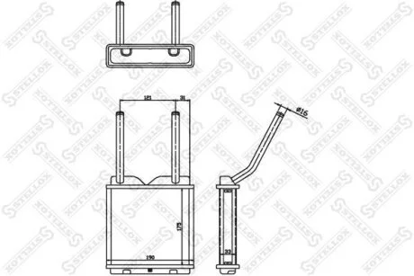 Радиатор отопителя салона STELLOX 10-35010-SX