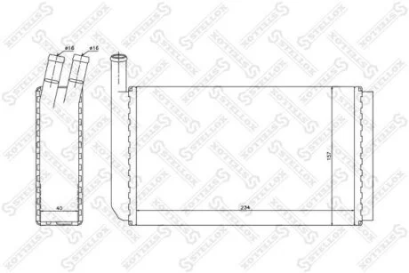 Радиатор отопителя салона STELLOX 10-35018-SX