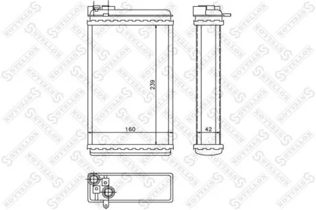 Радиатор отопителя салона STELLOX 10-35046-SX