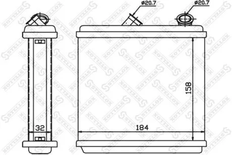 Радиатор отопителя салона STELLOX 10-35128-SX