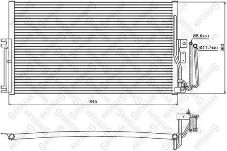 Радиатор кондиционера STELLOX 10-45008-SX