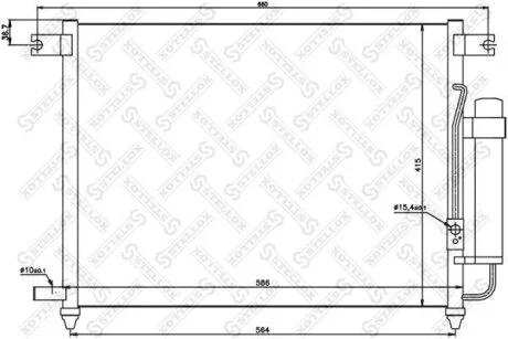 Радиатор кондиционера (Конденсатор) STELLOX 10-45079-SX
