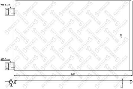Радиатор кондиционера (Конденсатор) STELLOX 10-45201-SX