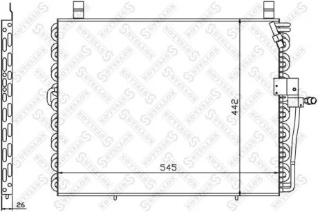 Радиатор кондиционера (Конденсатор) STELLOX 10-45292-SX