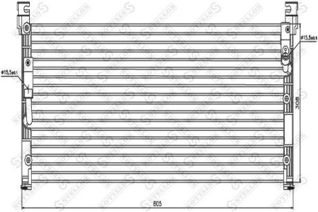 Радиатор кондиционера (Конденсатор) STELLOX 10-45350-SX