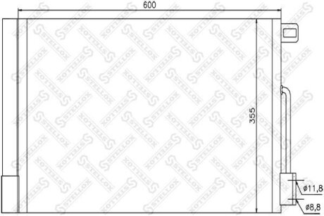Радиатор кондиционера (Конденсатор) STELLOX 10-45416-SX