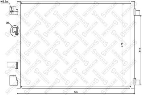 Радиатор кондиционера (Конденсатор) STELLOX 10-45482-SX