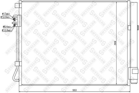 Радиатор кондиционера (Конденсатор) STELLOX 10-45714-SX