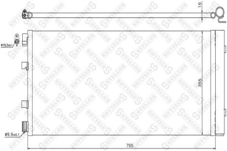Радиатор кондиционера (Конденсатор) STELLOX 10-45737-SX
