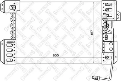 Радиатор кондиционера (Конденсатор) STELLOX 10-45763-SX
