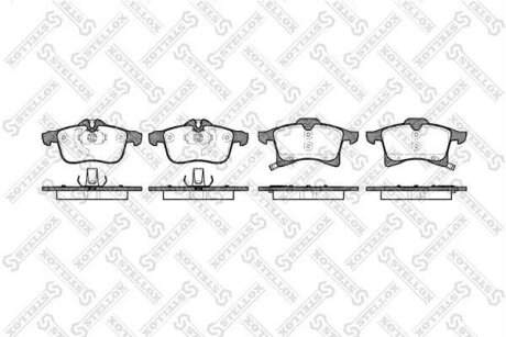 Тормозные колодки дисковые, комплект STELLOX 1047 002-SX