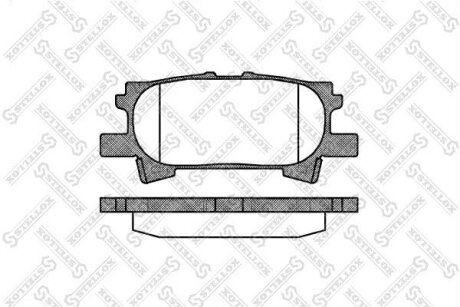 Тормозные колодки дисковые, комплект STELLOX 1051 000-SX