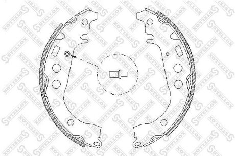 Колодки тормозные барабанные, комплект STELLOX 112 100-SX