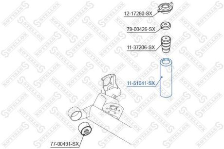 Пыльник амортизатора заднего STELLOX 11-51041-SX