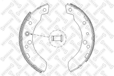 Колодки тормозные барабанные, комплект STELLOX 122 100-SX