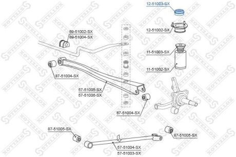 Опора заднего амортизатора STELLOX 12-51003-SX
