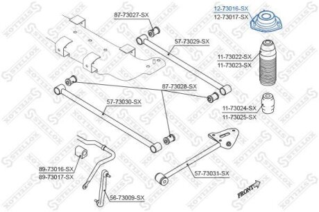Опора заднего амортизатора STELLOX 12-73016-SX