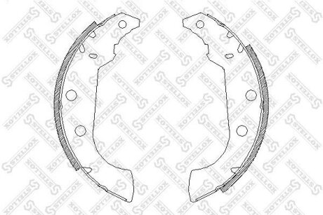 Колодки тормозные барабанные, комплект STELLOX 146 101-SX