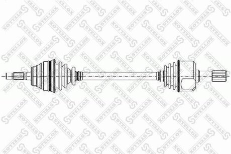 Вал приводной левый STELLOX 158 1044-SX