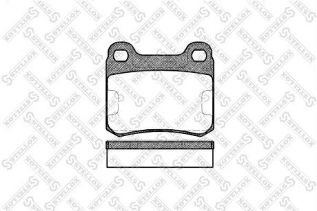 Тормозные колодки дисковые, комплект STELLOX 168 010-SX