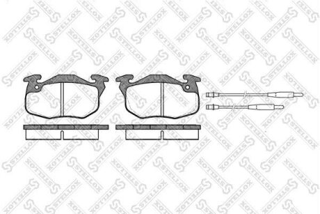 Тормозные колодки дисковые, комплект STELLOX 203 034B-SX