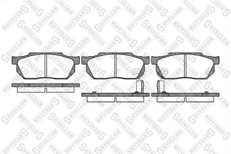 Тормозные колодки дисковые, комплект STELLOX 204 002-SX