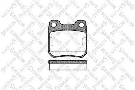 Тормозные колодки дисковые, комплект STELLOX 250 000-SX