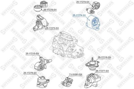 Подушка двигателя STELLOX 25-17274-SX