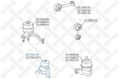 Подушка двигателя STELLOX 25-17931-SX