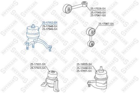 Подушка двигателя STELLOX 25-17952-SX