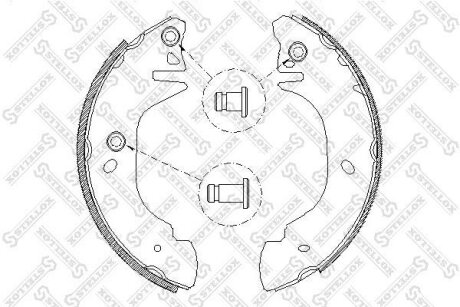 Колодки тормозные барабанные, комплект STELLOX 316 101-SX