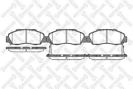 Тормозные колодки дисковые, комплект STELLOX 362 032B-SX
