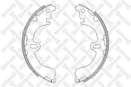 Колодки тормозные барабанные, комплект STELLOX 391 100-SX