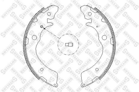 Колодки тормозные барабанные, комплект STELLOX 394 100-SX
