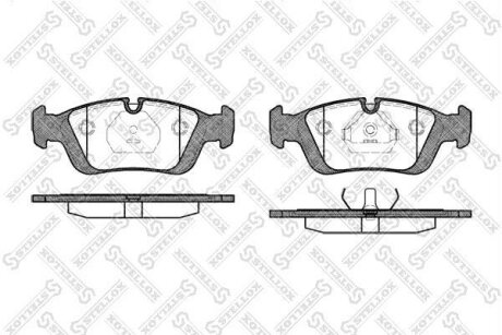 Тормозные колодки дисковые, комплект STELLOX 395 000B-SX