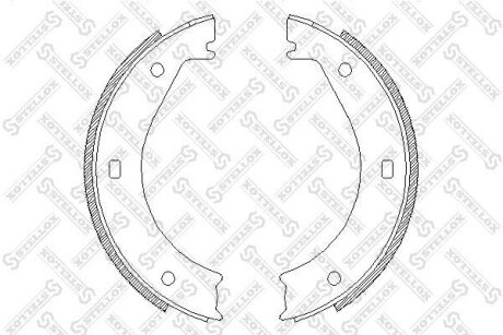 Колодки тормозные барабанные, комплект STELLOX 415 100-SX