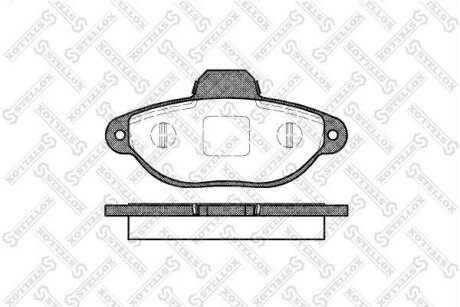 Тормозные колодки дисковые, комплект STELLOX 425 020-SX