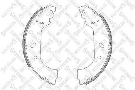 Колодки тормозные барабанные, комплект STELLOX 428 100-SX