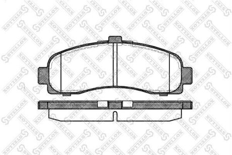 Тормозные колодки дисковые, комплект STELLOX 442 010B-SX
