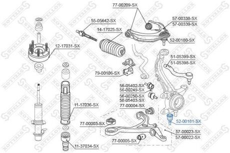 Шаровая опора STELLOX 52-00181-SX