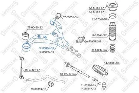 Рычаг подвески передний левый STELLOX 57-00894-SX